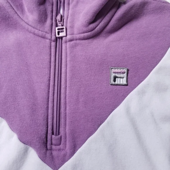 Fila Ekanta 1/4 zip Pullover Retro Chevron Sweater Sz Small - Picture 6 of 6